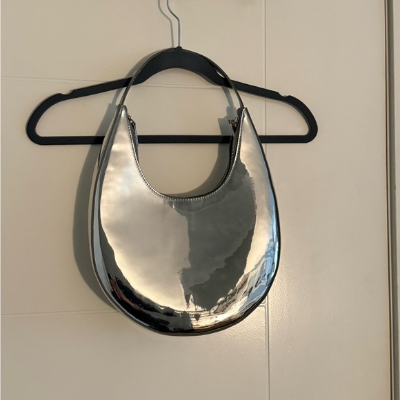 OAK + FORT Metallic Silver Shoulder Bag - Picture 2 of 4
